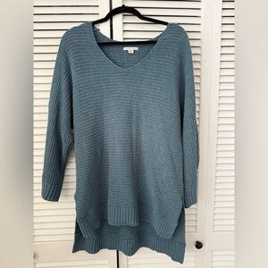 American Eagle Outfitters Teal V-Neck Sweater